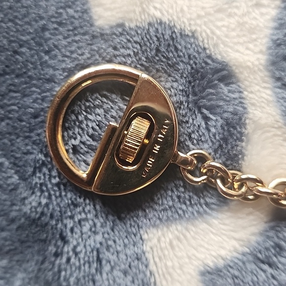 Salvatore Ferragamo Peach Suede Pouch Gold Chain Bag Purse Charm - Picture 6 of 11